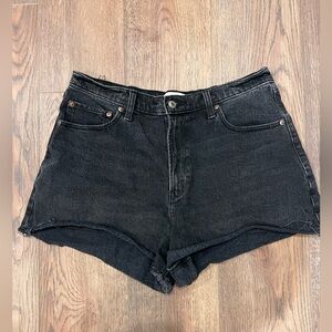 Abercrombie & Fitch Curve Love Black Jean Shorts